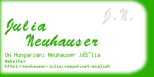 julia neuhauser business card